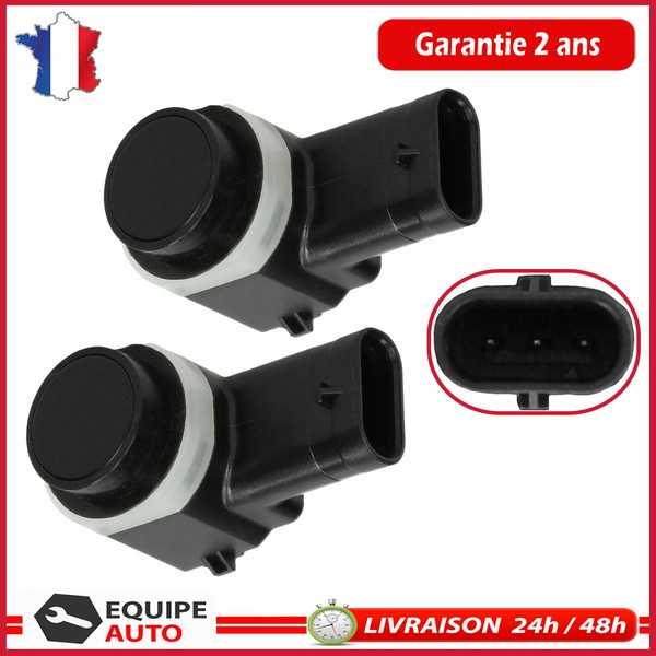 2 RüCkfahr Einparkhilfe Sensoren 3-Polig Schwarz Partsline 8200454718-image