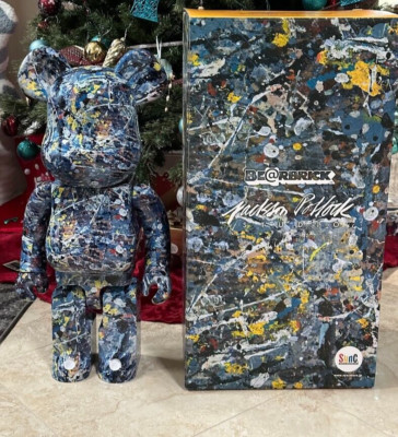 Medicom Bearbrick Jackson Pollock Studio #1 Water Print 1000% US