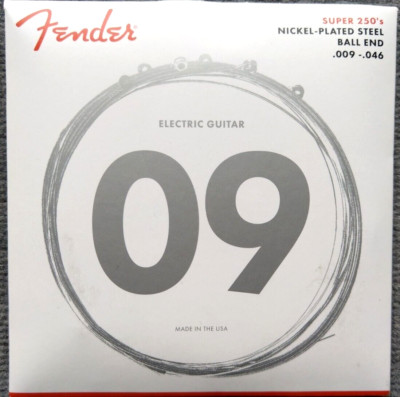 Fender Super 250's Electric Guitar Strings Gitarrensaiten regular light  009-046