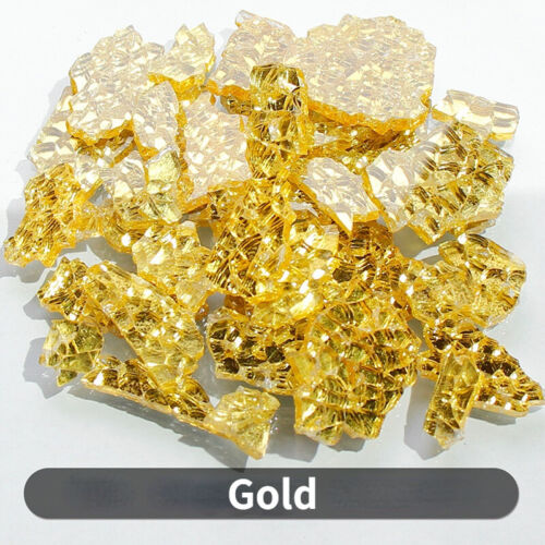 100g Coloré Irrégulière Verre Fragment Mosaïque Tuiles pour DIY Arts Craft Décor - Afbeelding 15 van 28