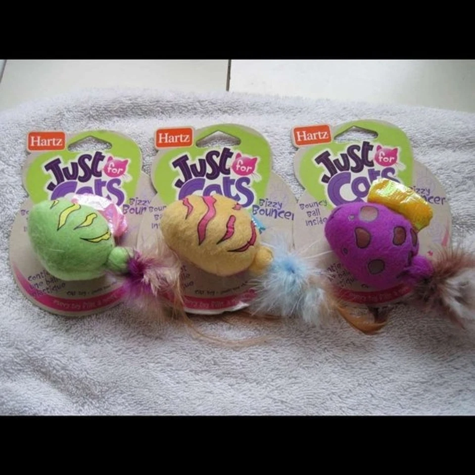 Juguete gorila Hartz Bizzy púrpura dañado gato plumas faltantes ¡¡Paquete por favor!!! Foto 3 de 4