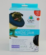 Calm Paws Inflatable Protective Collar With Calming Disk Medium Dogs 10-13 Neck