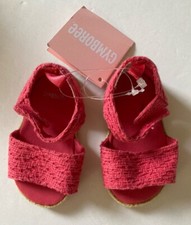 NWT Gymboree Butterfly Spring Coral Pink Crib Shoes Sandals 02 for 3-6 Months