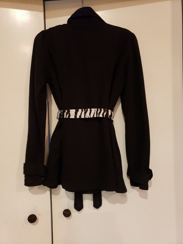 SELF ESTEEM TRENCH STYLE COAT, BLACK, Small - Picture 9 of 12