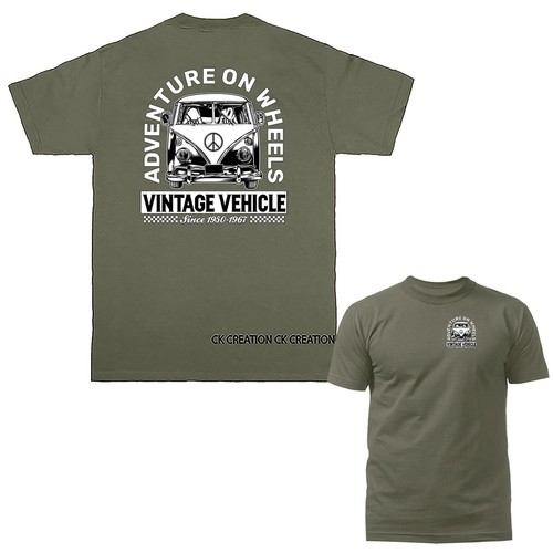 Vintage Vehicle Hot Rod Garage Classic Vintage Car Automobile Graphic T-shirt - Picture 17 of 17