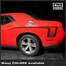 Dodge Challenger Rear Quarter Side Stripes Decals 2011 2012 2013 2014 Pro Motor