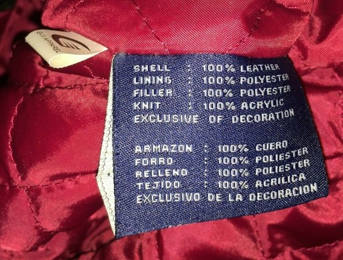 Chaqueta Universitaria de Cuero de Gamuza G-III Sports Carl Banks Arkansas Razorback Mediana - Imagen 6 de 7