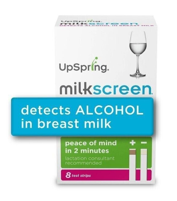 Upspring Milkscreen 8 Test Strips to Detect Alcohol in Breast Milk Exp