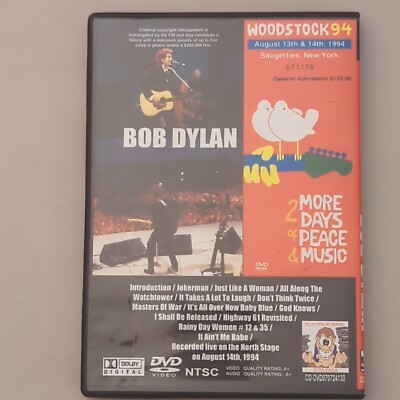 Bob Dylan At Woodstock 94 DVD. Cellar Dweller Records | eBay