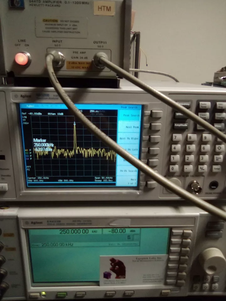Amplificador de RF de banda ancha de 100 kHz a 1300 MHz ganancia de 25 dBm + 7 dBm PROBADO OK HP 8447D  Foto 2 de 4