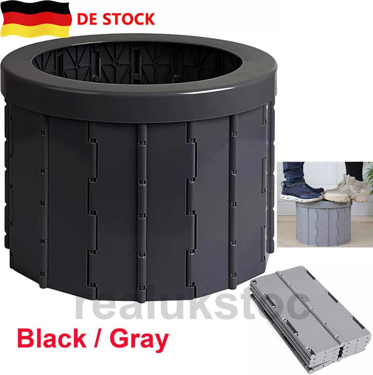 Inodoro plegable, inodoro portátil móvil para RV, tienda de campaña, inodoro, WC