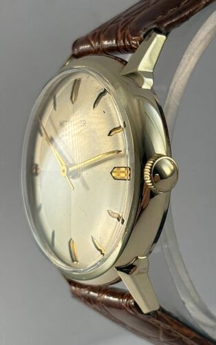 Vintage Longines Wittnauer 10k Gold GF Automatic Mens Dress Watch 17J 1950s - Picture 3 of 10