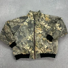 RealTree Jacket Adult Large Brown Canvas Work Wear Camo Hunting Coat Lined Men