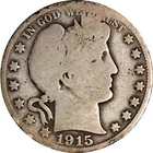 1915-P Barber Half Dollar