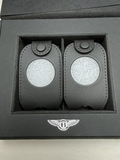 Genuine Bentley Leather Key Fob Case Set 2 Black Original Bentley Gift Box