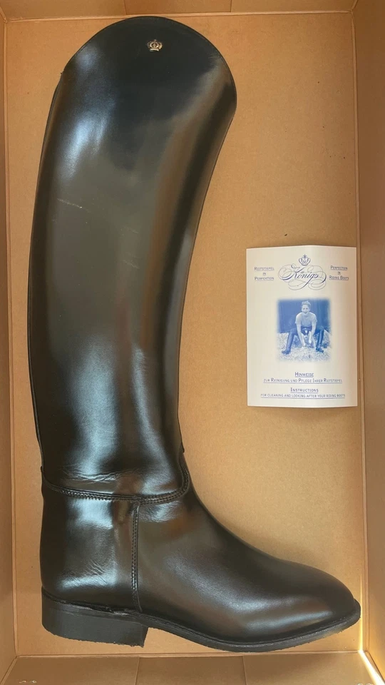 Königs Favorit Lederreitstiefel, Boxcalf Gr. 8,5 ( Schaft:54/48 - Wade:35) - Bild 3 von 4