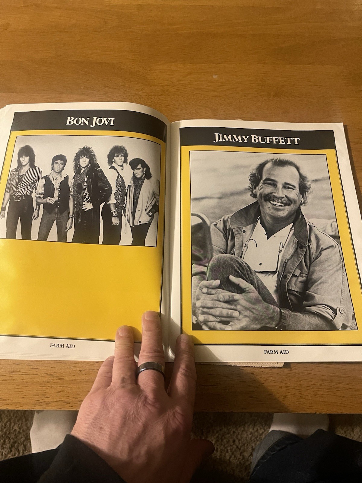 1985 Farm Aid Concert Program John Cougar Mellencamp Willie Nelson Neil Young