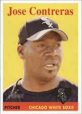 Jose Contreras 2007 Topps Heritage Baseball Yellow Team Name Variation #100