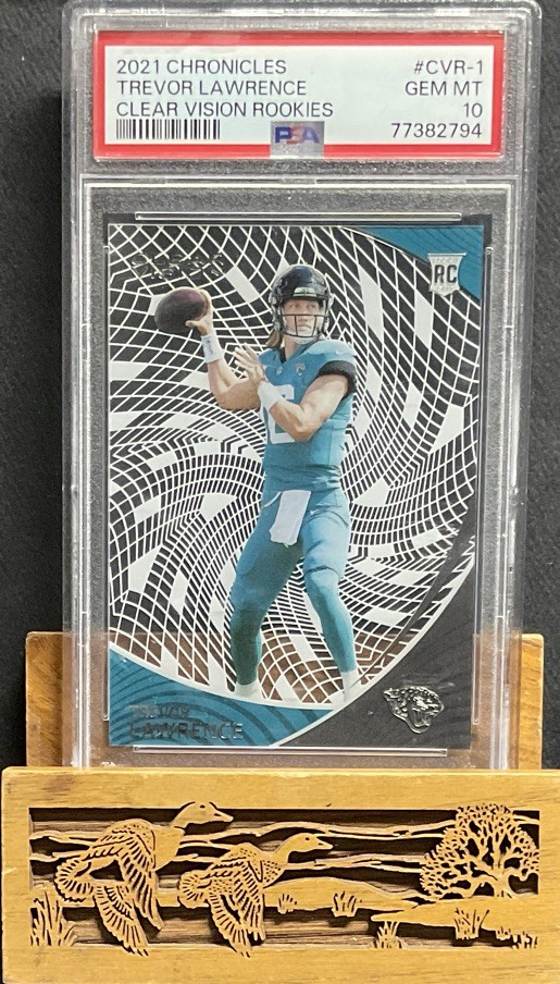2021 Panini Chronicles Trevor Lawrence Clear Vision Rookies #CVR-1 PSA 10 view 1