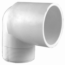 Schedule 40 PVC 90-Degree Street Elbow, White, 1 In. - PVC 02306 1000HA