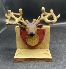 Toothbrush holder Prized Elk Head Lodge Design Buck Holds 4 brushes NEW