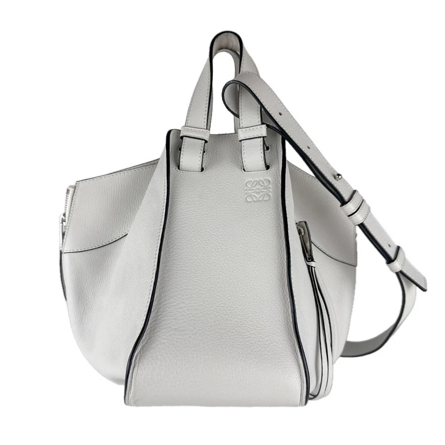 Loewe — Auth LOEWE Hammock Shoulder Bag Handbag White Leather - z8991