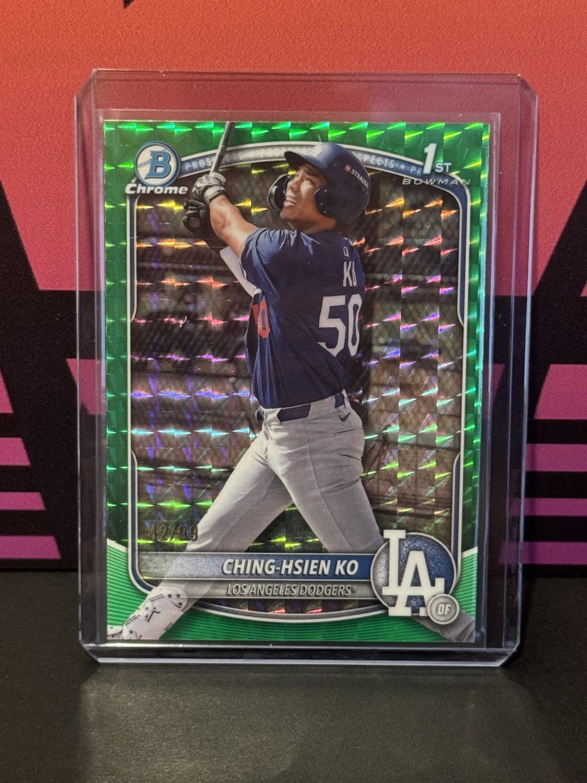 2025 Bowman Chrome Ching-Hsien Ko 1st Bowman Green Geometric /99 BCP-224