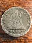 1873-S Seated Liberty Quarter with Arrows 25C Semi-Key NICE DETAILS! Sweet Coin!