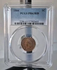 1866 1C Indian Head Cent Penny Proof PCGS PR63RB