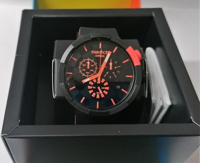 Swatch Big Bold Chrono 2020 - SB02B402 - CHECKPOINT RED - Neu -