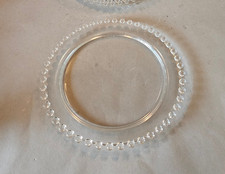 4 x vintage Lalique France ANDLAU glass plates pearl edge 21cm glass plate signed