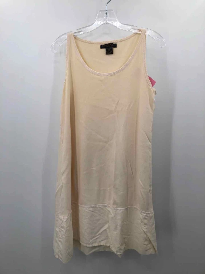 Vestido sin mangas Donna Karan marfil talla mediana de segunda mano hasta la rodilla Foto 4 de 4