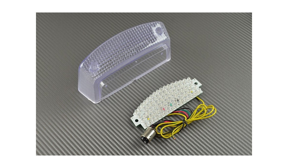Feu Stop LED Transparent 3-en-1 avec Clignotants pour Moto Guzzi LeMans