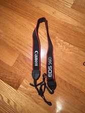 Canon EOS Digital Camera DSLR Shoulder Neck Strap Red Black Nice Clean 