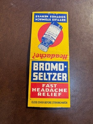 Matchbook cover - Bromo- Seltzer - M119 - comb. ship!