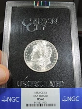 1882 CC GSA SILVER DOLLAR***NGC MS63***ALL WHITE; FULL LUSTER***SEMI PL***NICE!!