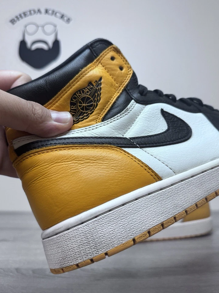 Air Jordan 1 ретро высоты OG желтый носок такси 555088-711 подержанные - Изображение 4 из 4