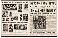 ORIG The MAN from PLANET X 1951 Large Pressbook Folded (8 pages) Sci-Fi RARE