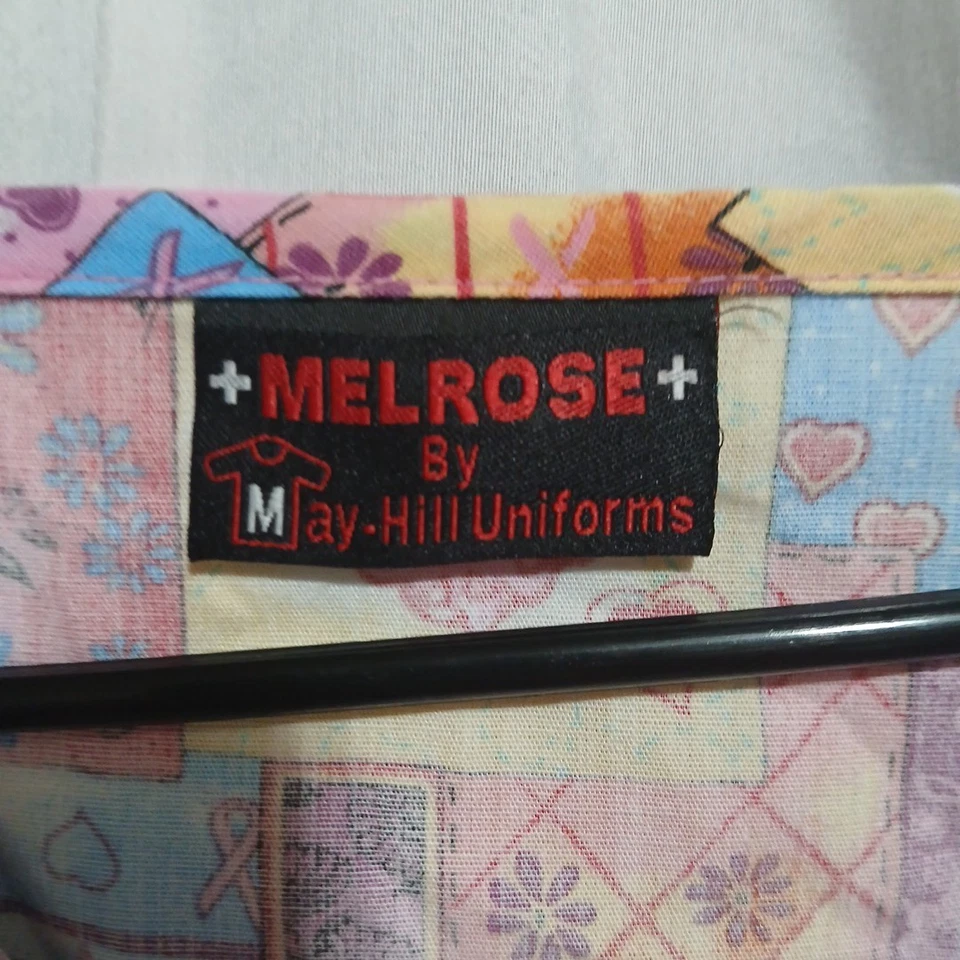 Blusa Médica Melrose By May Hill Uniforms Talla M Mujer Cáncer de Mama Mediano Veterinario Ped  Foto 3 de 4