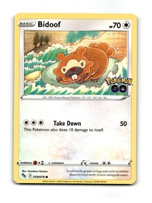 Bidoof 059/078 Common Pokemon GO Pokemon Near Mint ~02265
