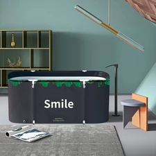 Portable Bathtub For Adult Foldable Japanese Soaking Bath Tub For Personal Hot C