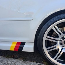 German Flag Color Angled Stripe Decal Fits Audi Bmw Mini Vw Sideskirts