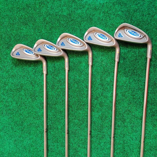 Ping G5 Yellow Dot RH Iron Set 5-9 irons AWT Stiff Flex Steel shafts Grips Good - Picture 5 of 20