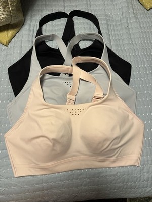 ATHLETA Phenomena Sports Active Bra Adjustable Straps 36D EUC black,pink, blue