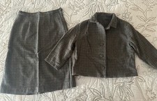Vintage Dutchmaid Women  s Plaid Wool Skirt/Matching Cropped Jacket Ephrata, Pa