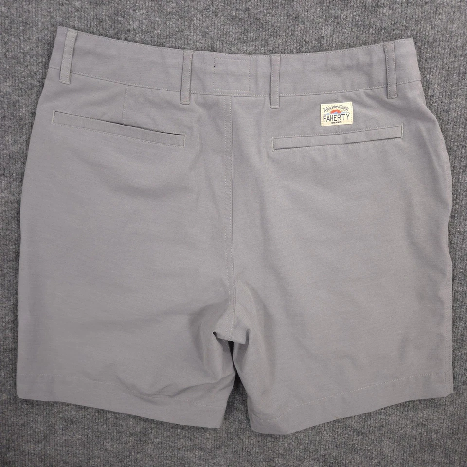 Pantalones Cortos Faherty Todo el Día Para Hombre 31 Gris Hielo Híbrido Rendimiento Chino Exterior Informal Foto 2 de 4