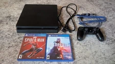 Sony PlayStation 4 Slim 1TB w/ 2 Games and All Cables (Tested)