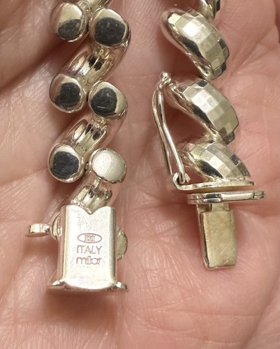 MILOR Sterling Silver Checkerboard San Marco Necklace Bracelet Earrings 3pc Set - Picture 14 of 23
