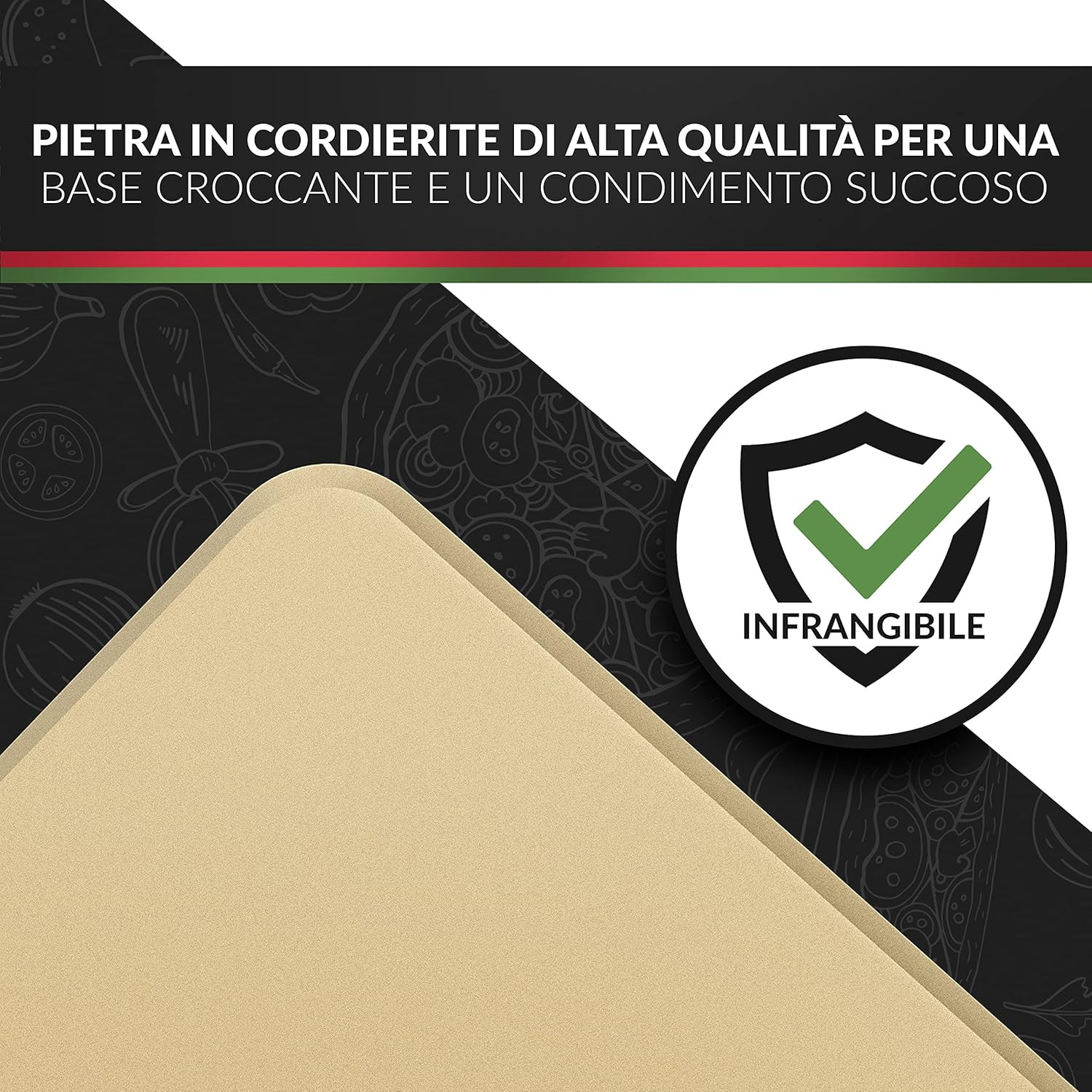 Pietra in Cordierite per Pizza - Qualità Forno Professionale a Casa - 3