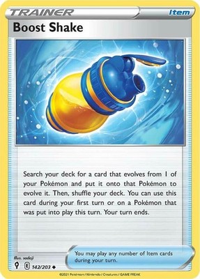 4x NM-Mint Boost Shake - 142/203 - Uncommon Pokemon Evolving Skies